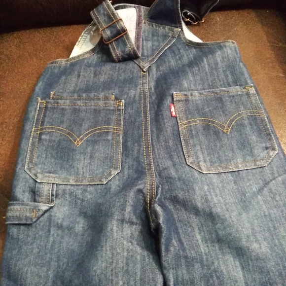 Levi's Overalls 18M Baby Boy Girl 18 months Coveralls unisex dark wash Hidden - Picture 4 of 6